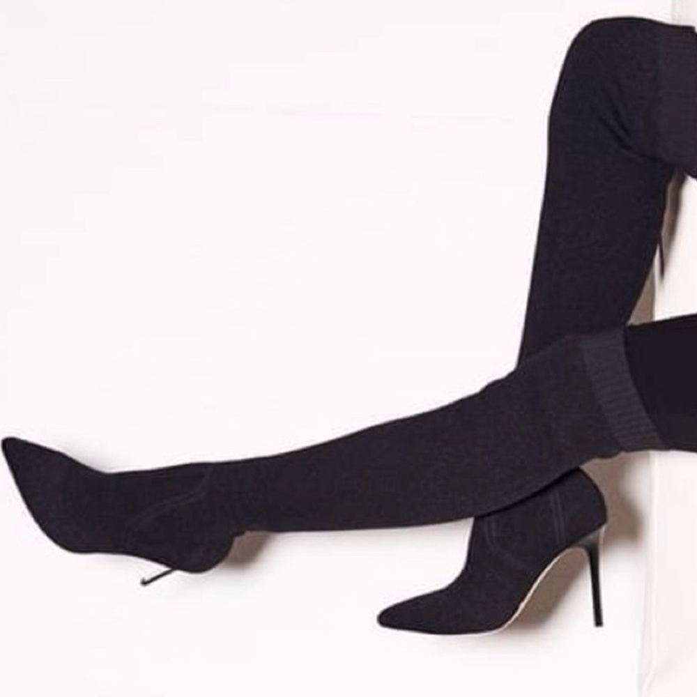 PAIGE Jessamine Over the Knee Stretch Knit Boot | Size 6.5 - Picture 1 of 11